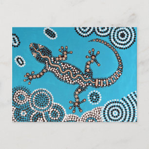 Carte Postale Aboriginal Art, Gecko, peinture ponctuelle, Dot-Pa