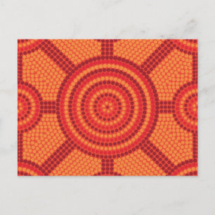 Carte Postale Aboriginal dot painting