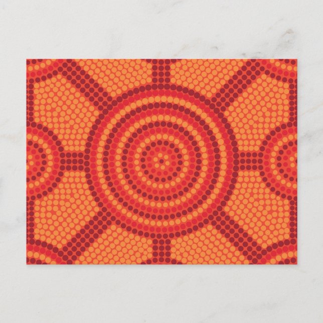 Carte Postale Aboriginal dot painting (Devant)