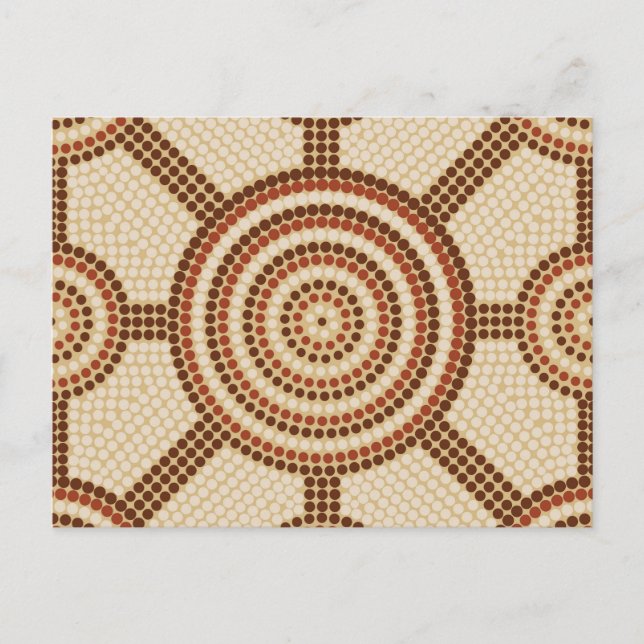 Carte Postale Aboriginal dot painting (Devant)