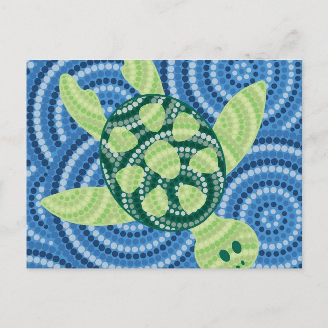 Carte Postale Aboriginal turtle (Devant)