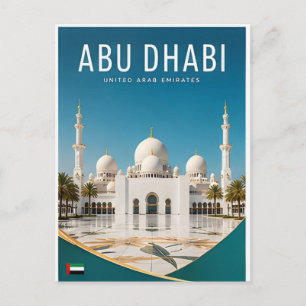 Carte Postale Abou Dabi Grande Mosquée des Émirats arabes unis C