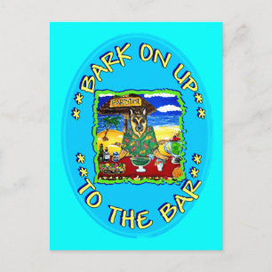 CARTE POSTALE ABOYEZ JUSQU'AU BAR