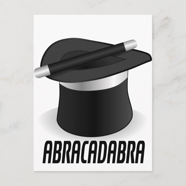 Carte Postale Abracadabra magic top hat (Devant)