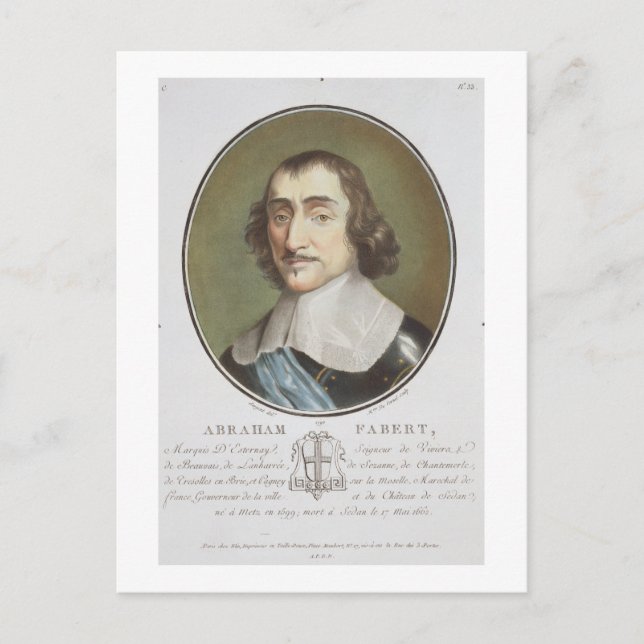 Carte Postale Abraham de Fabert (1599-1662) de "Portraits des (Devant)