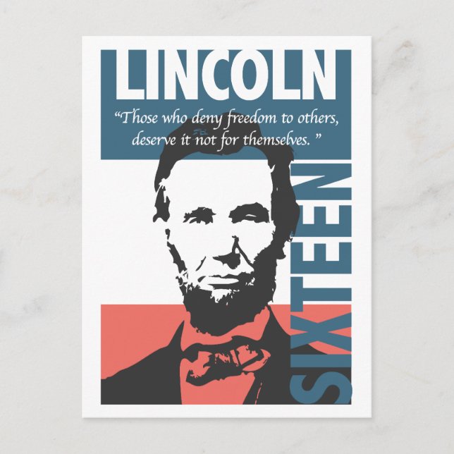 Carte Postale Abraham Lincoln 16ème Président (Devant)
