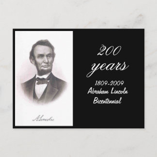 Carte Postale Abraham Lincoln Bicentennial