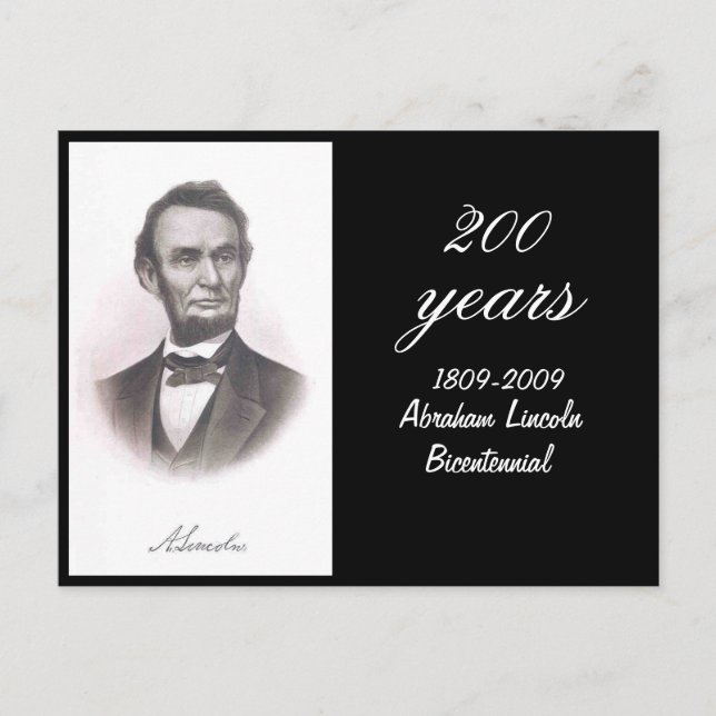 Carte Postale Abraham Lincoln Bicentennial (Devant)