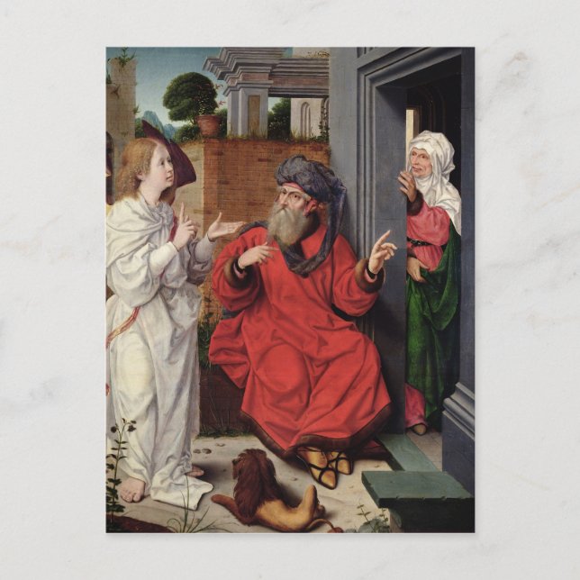 Carte Postale Abraham, Sara et un ange, c.1520 (Devant)
