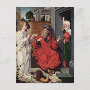 Carte Postale Abraham, Sara et un ange, c.1520