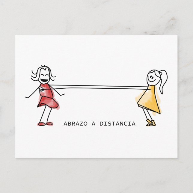 Carte Postale Abrazo a distancia (Devant)