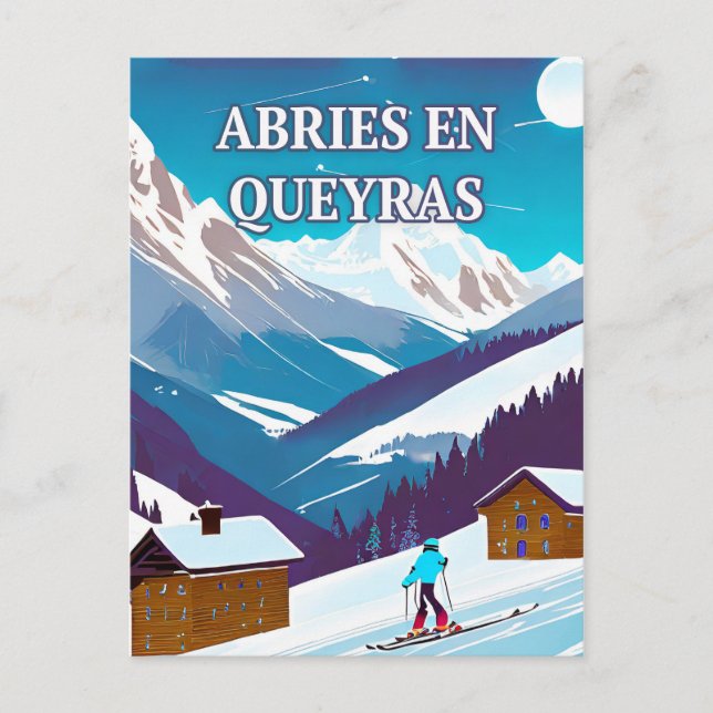 Carte Postale Abriès-en-Queyras : Refuge d'Hiver, Authenticité  (Devant)