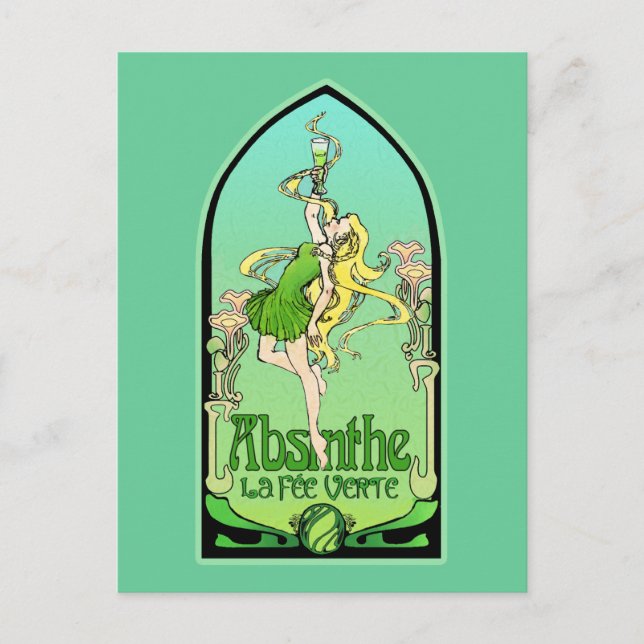 Carte Postale Absinthe Art Nouveau (Devant)