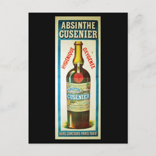 CARTE POSTALE ABSINTHE CUSENIER (Devant)
