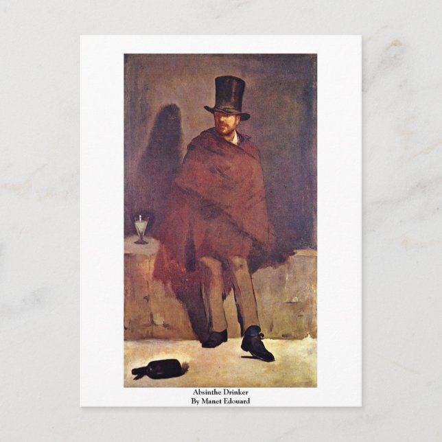 Carte Postale Absinthe Drinker Par Manet Edouard (Devant)