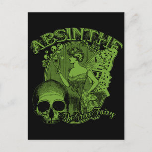Carte Postale Absinthe Green Fairy Lady