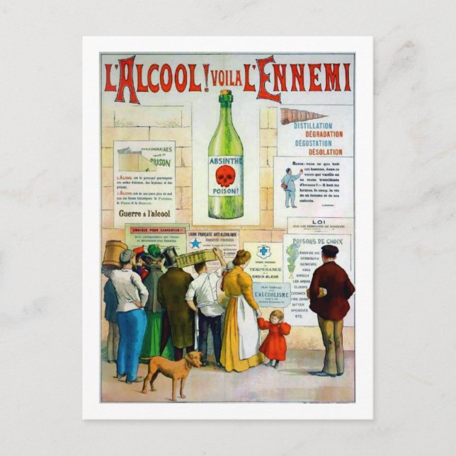 Carte Postale Absinthe Poison (Devant)