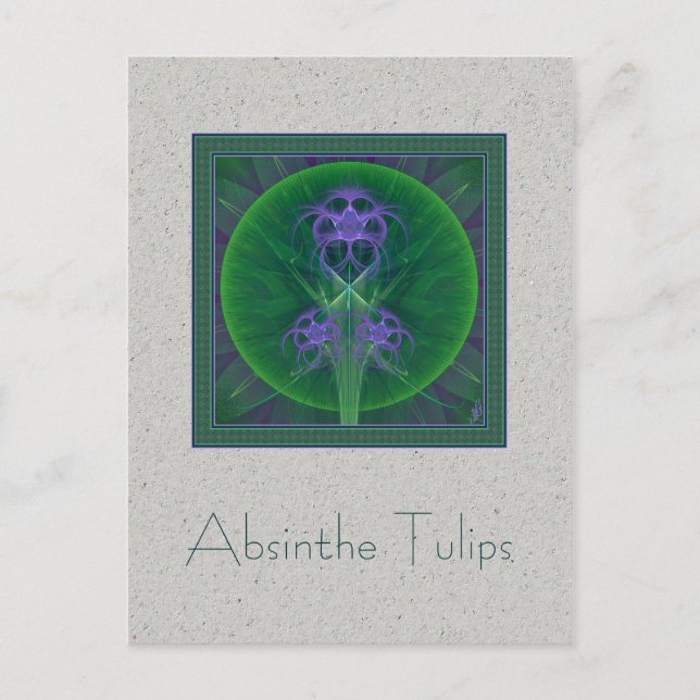 Carte Postale Absinthe Tulips Mandala (Devant)