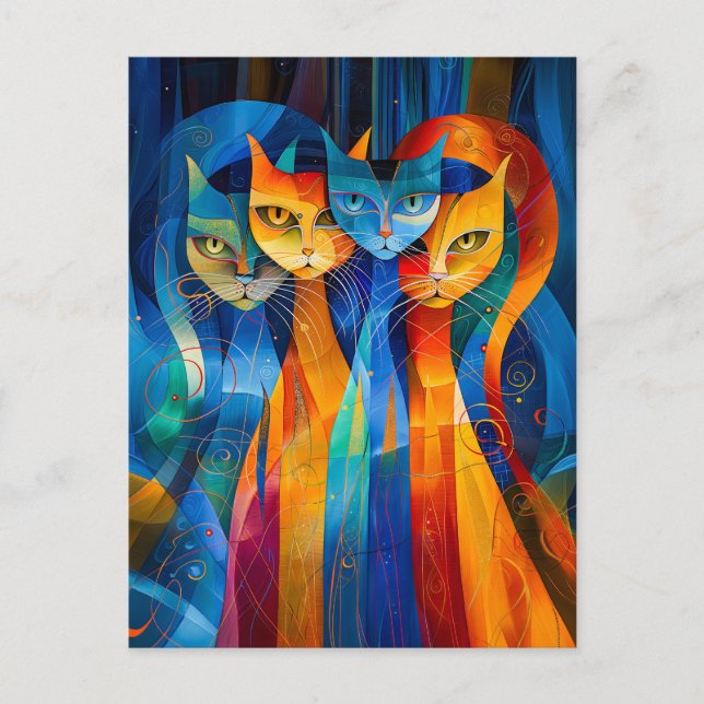 Carte Postale Abstract Cat (Devant)