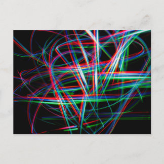 Carte Postale Abstract colourful light streaks