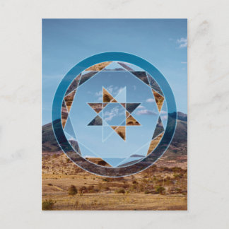 Carte Postale Abstract landscape with geometrical shapes