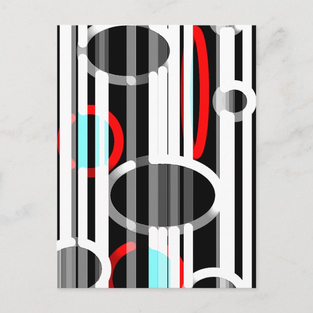 Carte Postale Abstract Lines and Elipses (Devant)