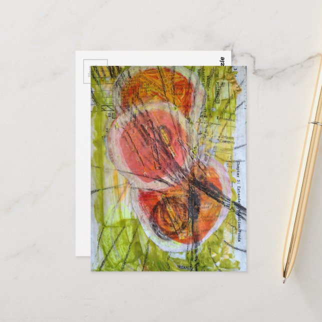 Carte Postale abstract severe dizziness moving foward collage  (Devant/Arrière en situation)