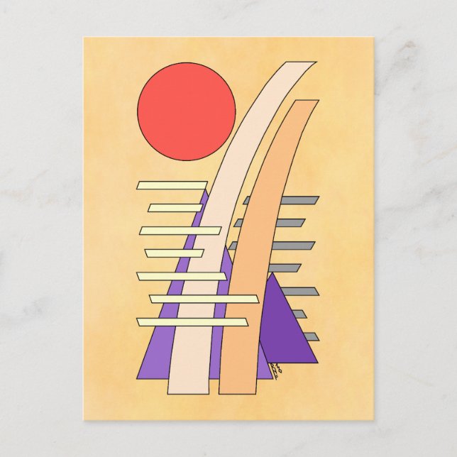 Carte Postale Abstract Sun, Shadows, Reflections, and Structures (Devant)