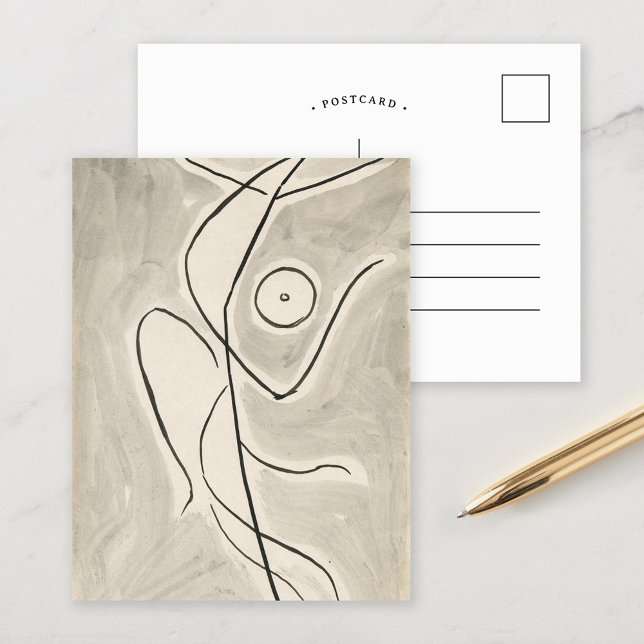 Carte Postale Abstraction de la danse | Abraham Walkowitz (Créateur téléchargé)