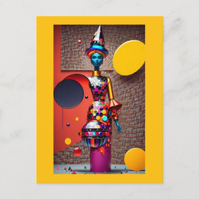 Carte Postale Abstraction de l'Astro-Sorcière (Devant)