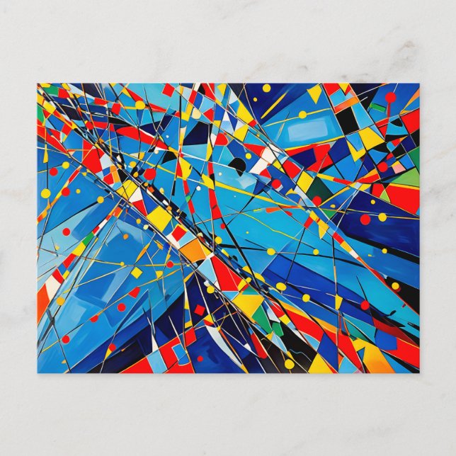 Carte Postale Abstraction d'orbite de couleur géométrique (Devant)