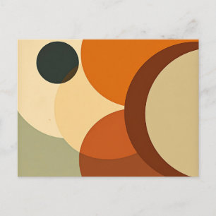 Carte Postale Abstraction géométrique avec cercles de chevauchem