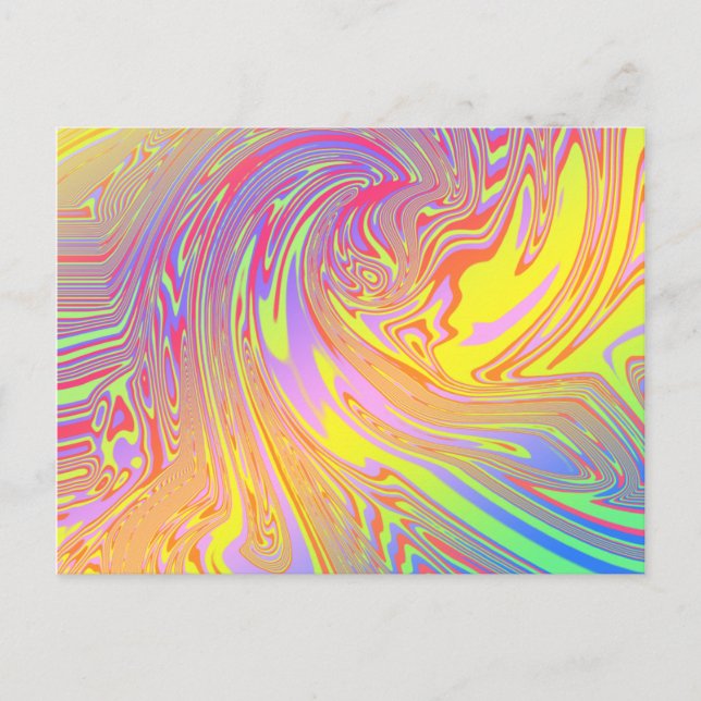 Carte Postale Abstrait arc-en-ciel holographique (Devant)