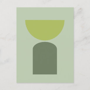Carte Postale Abstrait Art Moderne Formes géométriques Sage Gree