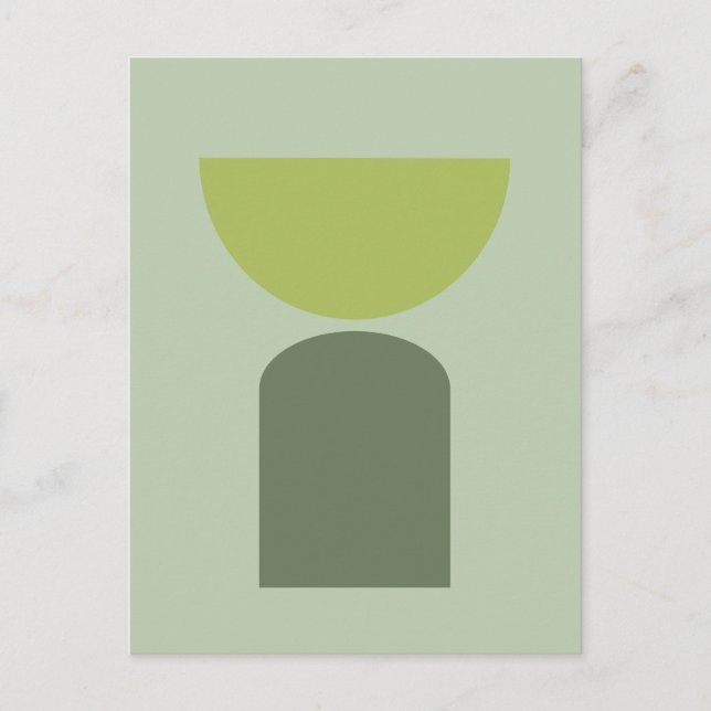 Carte Postale Abstrait Art Moderne Formes géométriques Sage Gree (Devant)