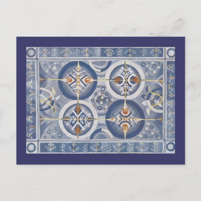 Carte Postale Abstrait bleu (Devant)