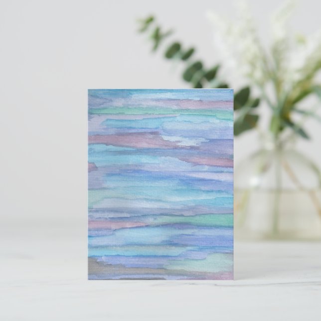 Carte Postale Abstrait bleu : Janvier matin (Debout devant)