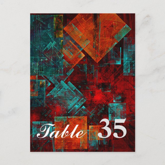 Carte Postale Abstrait Cool coloré moderne Motif artistique (Devant)