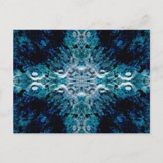 Carte Postale Abstrait en bleu et Turquoise. Des bords doux.