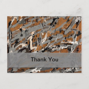 Carte Postale Abstrait gris, noir et caramel