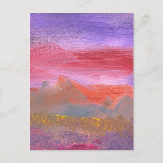 Carte Postale Abstrait - Guash - Belles prairies 1 sur 2 (Devant)