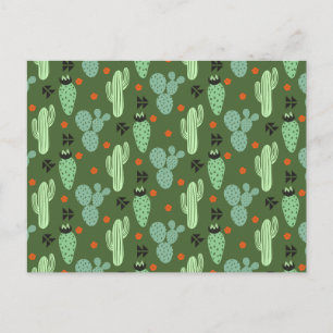 Carte Postale Abstrait Hipster Cactus Motif du désert