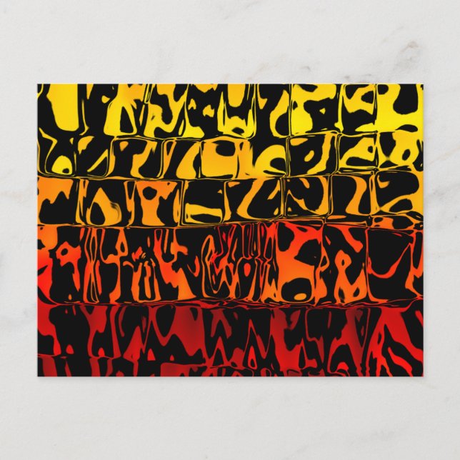 Carte Postale Abstrait Lava Swirl carré (Devant)