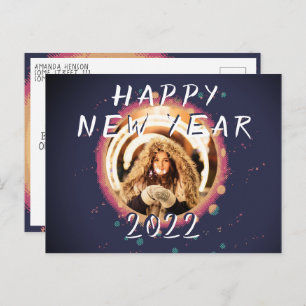Carte Postale Abstrait moderne Bonne année 2022 Photo