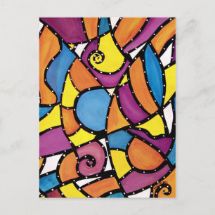 Carte Postale Abstrait moderne coloré