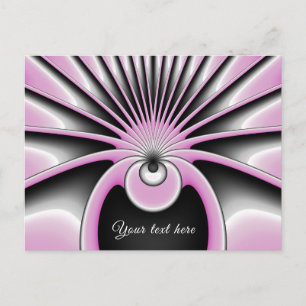 Carte Postale Abstrait moderne Crazy Fractal Art Motif Texte