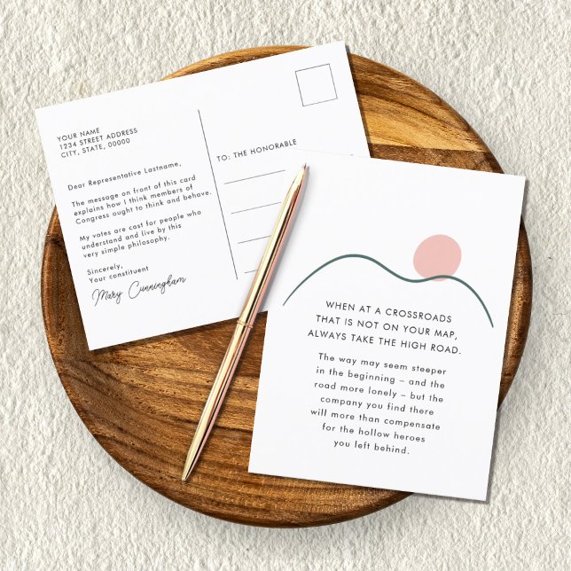 Carte Postale Abstrait Mountain Sun Prenez le devis High Road (Créateur téléchargé)