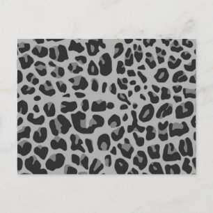 Carte Postale Abstrait noir blanc Hipster Cheetah Poster de anim