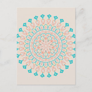 Carte Postale Abstrait Pastel Colors Mandala