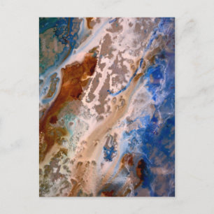 Carte Postale Abstrait plage de sable motif motif en mousse d'ea